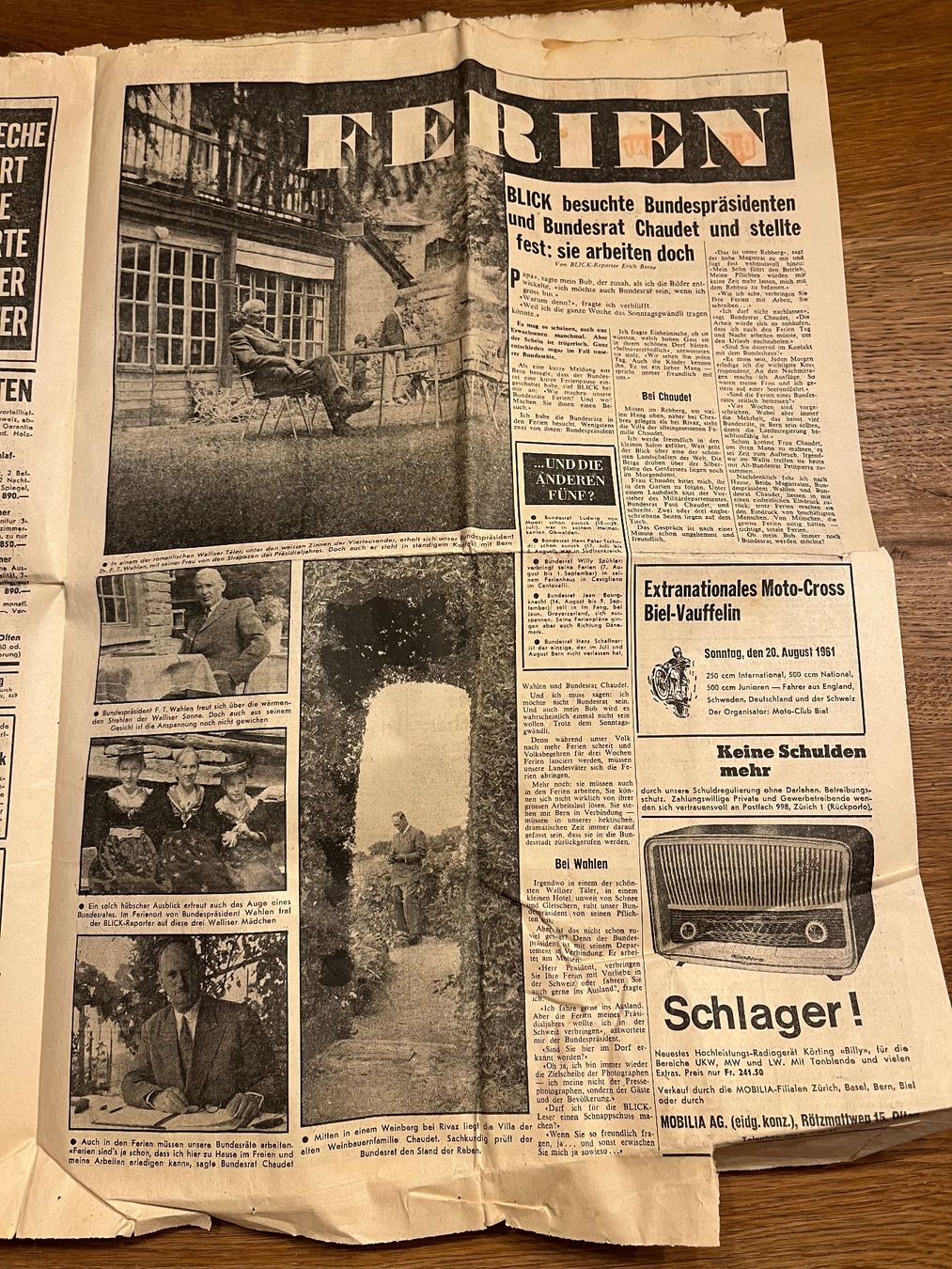 Riviste & Magazine: Blick Tageszeitung 18. August 1961 – Usato da Spiez venduto da _silvio_99 4