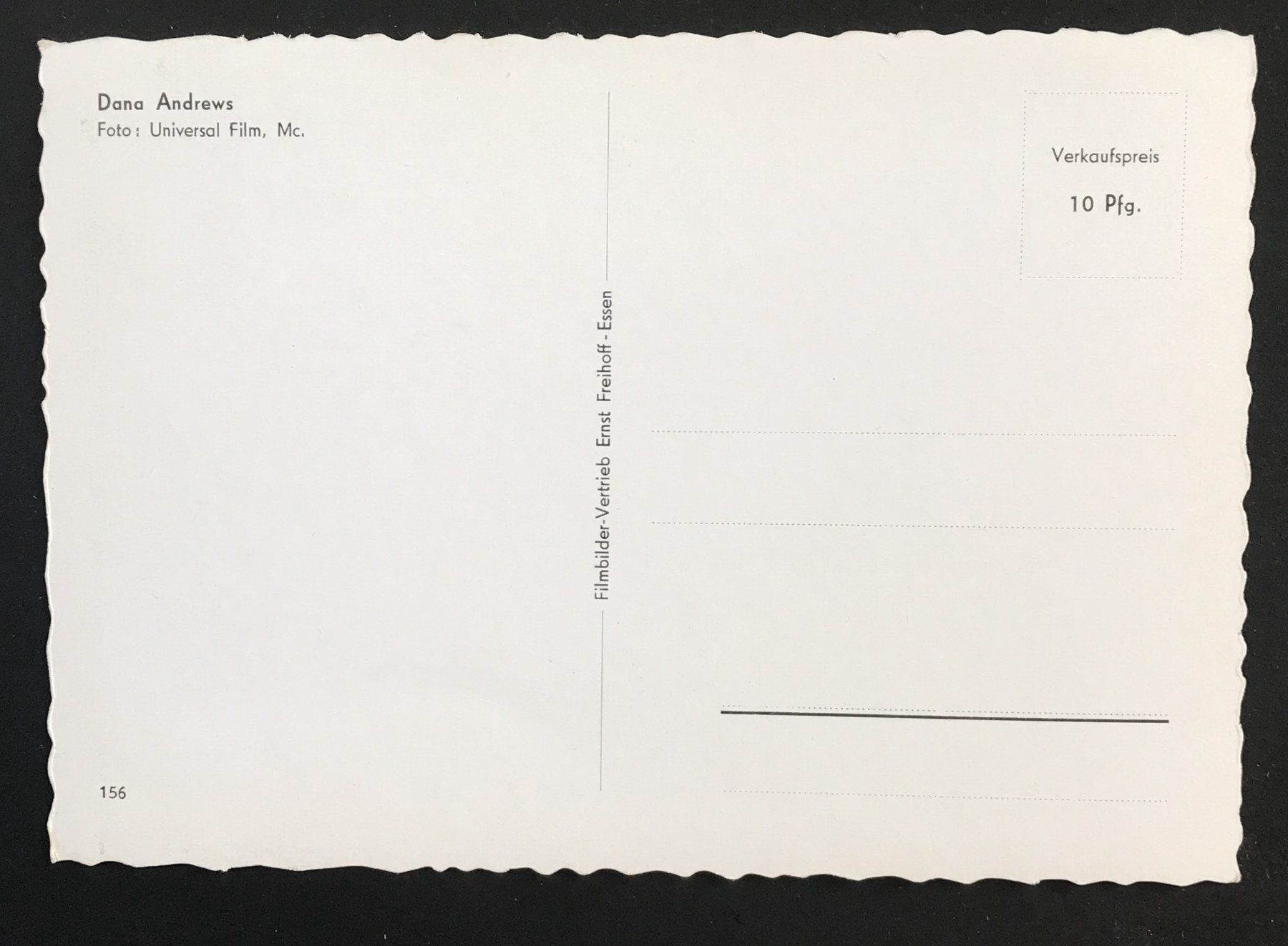 Cartoline postali: ANSICHTSKARTE DANA ANDREWS – Usato da Ostermundigen venduto da wini63 1