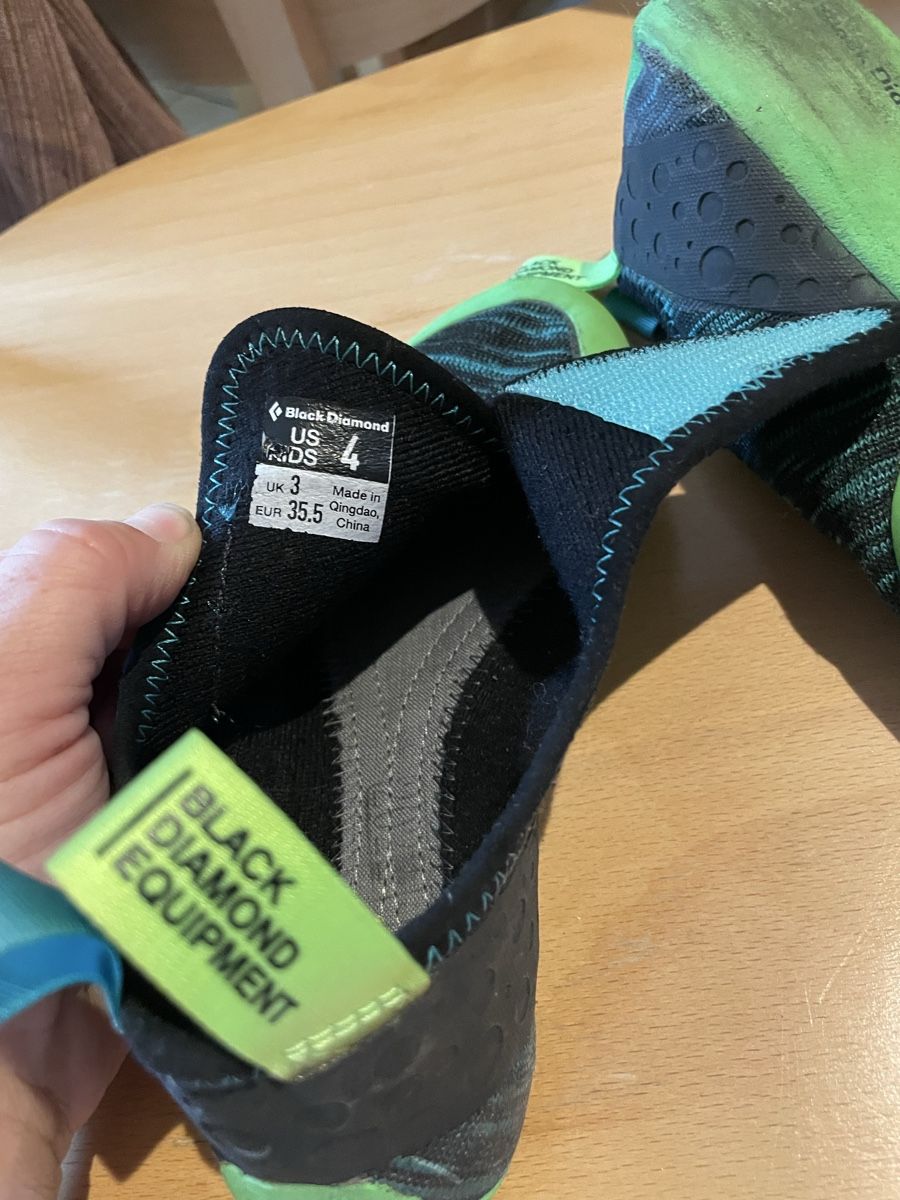 Black Diamond Scarpe per ragazzi: Kletterschuhe, Kletterfinken Kinder,Grösse 35 – Usato da Braunau venduto da Caeciliaz83 2