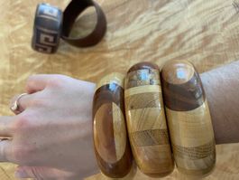 Superbe Lot bijoux bois (x6) créations artisanales
