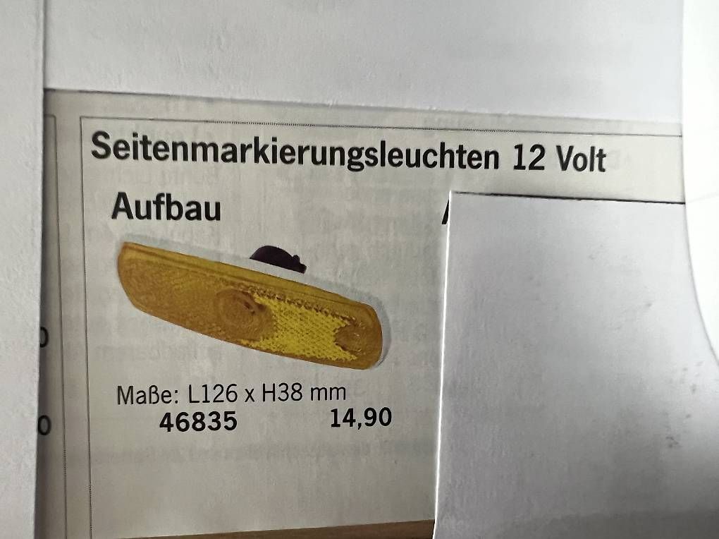 Tutti pezzi di ricambio auto: Seitenmarkierungsleuchten 12 Volt 3für 2 – Usato da Saland venduto da Marejo