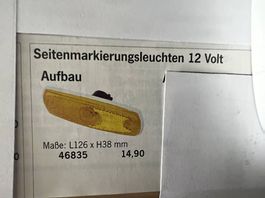Seitenmarkierungsleuchten 12 Volt 3für 2