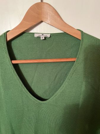 Pullover Tom Tailor grün V-Ausschnitt Grösse M