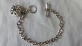 Vintage Silberarmband mit Foto-Fach