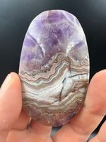 Amethyst mit Achat Handschmeichler Heilstein