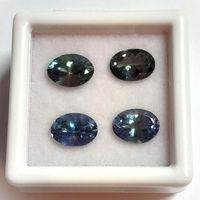4x Tanzanites 4.26 ct - CERTIFICAT 1'227.- Fr.
