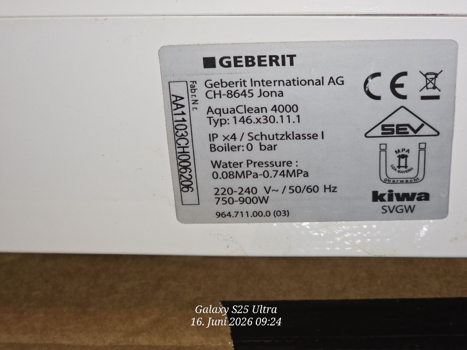 Geberit WC: Geberit AquaClean 4000 – Usato da Sonterswil venduto da 1234ralf 9