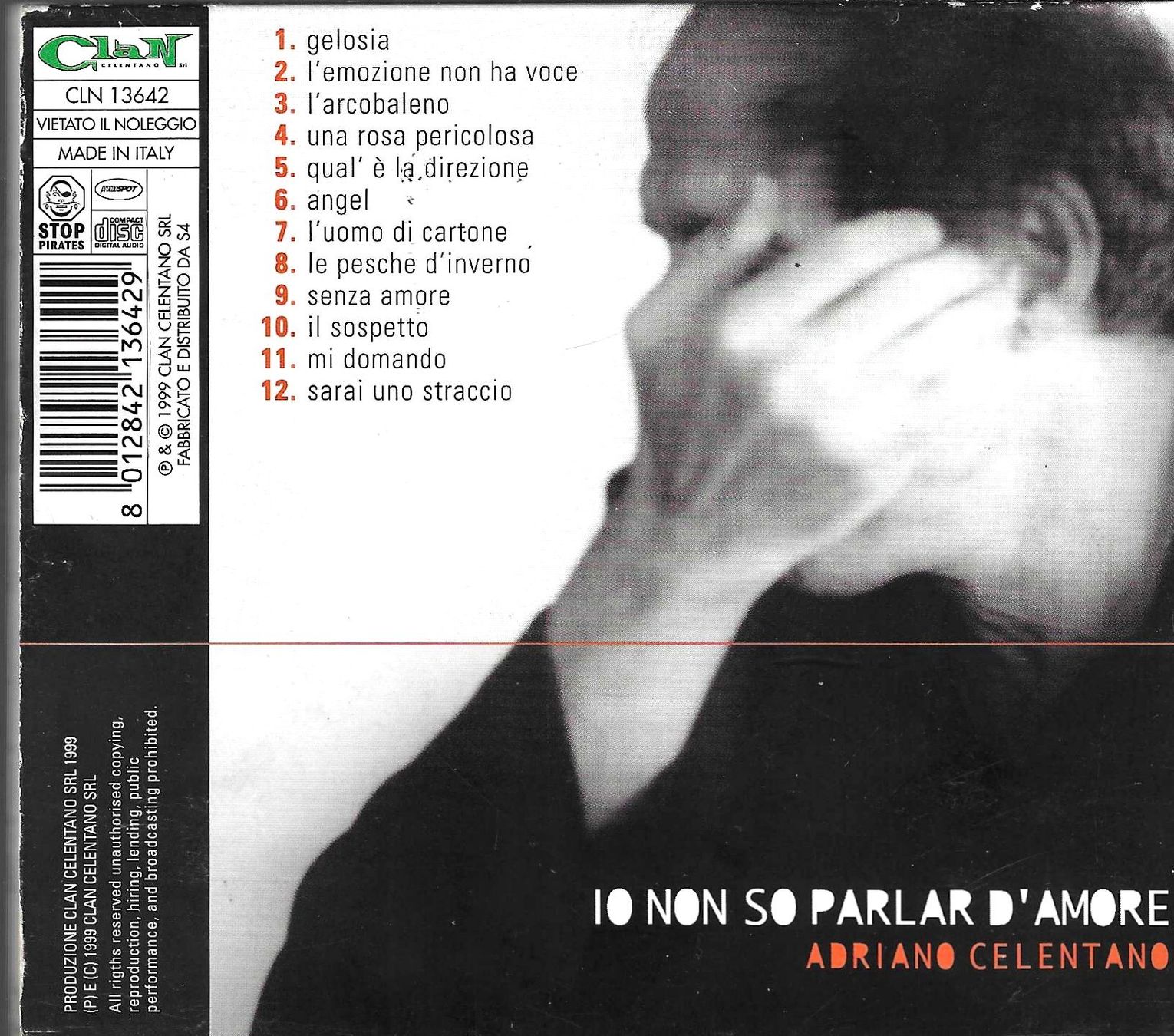 CD: Adriano Celentano CD Digipack - Io non parlar d'amore – Usato da Savagnier venduto da Ne2065 1