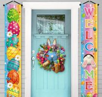 2pcs, Willkommen Ostern Dekoration