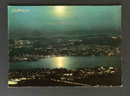 AK Zürich Blick bei Vollmond vom Üetliberg auf den Zürichsee