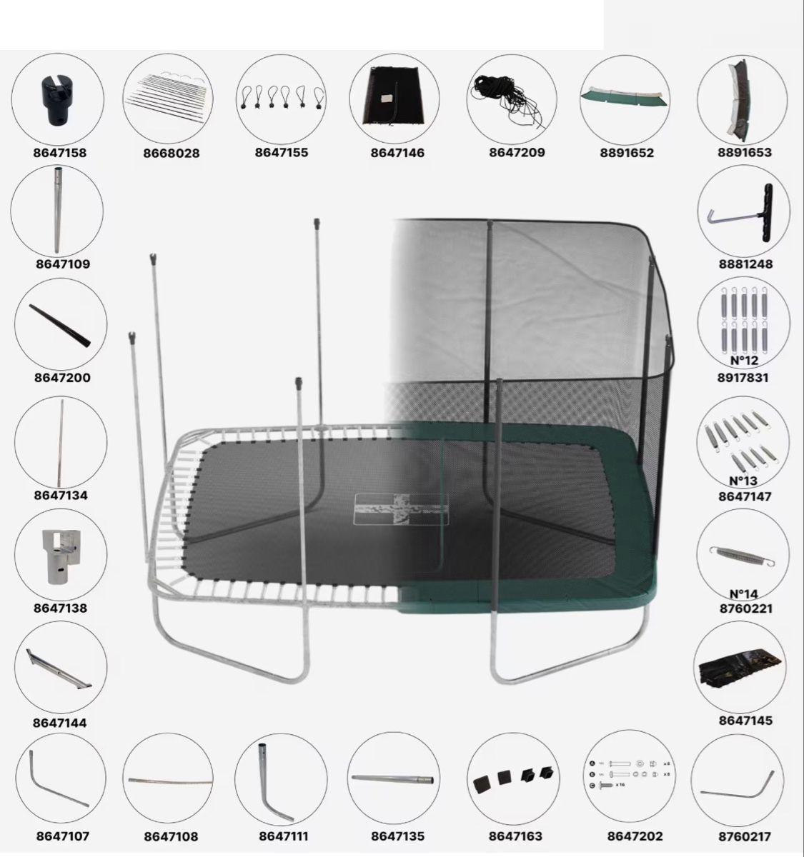 Decathlon Trampolini: Trampoline rectangulaire avec filet de protection – Usato da Biel/Bienne venduto da Niklasson 4