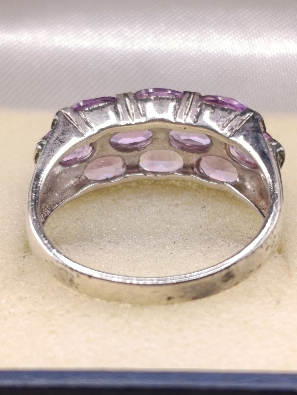 Anelli: Vintage 925er Silber Ring mit Amethyst Edelsteine Top – Usato da Steffisburg venduto da 1.Schmuckschatulle 5