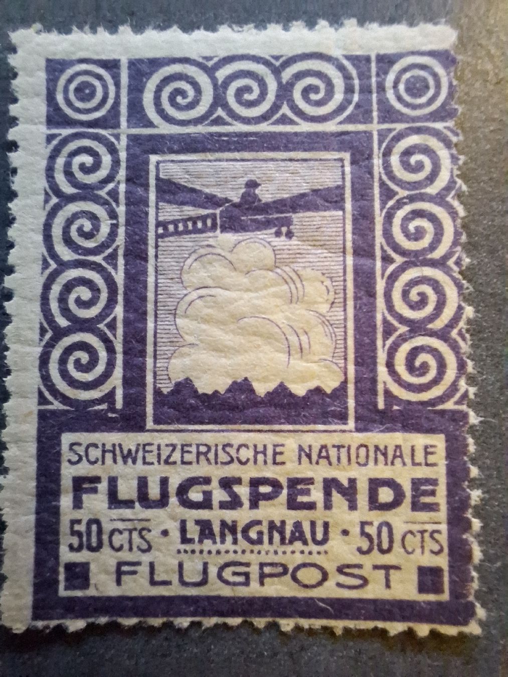 Alle Briefmarken: Flugpost Vorläufer Langnau  VI * Kat. 700.- – Gebraucht aus Balgach von SIMEON27