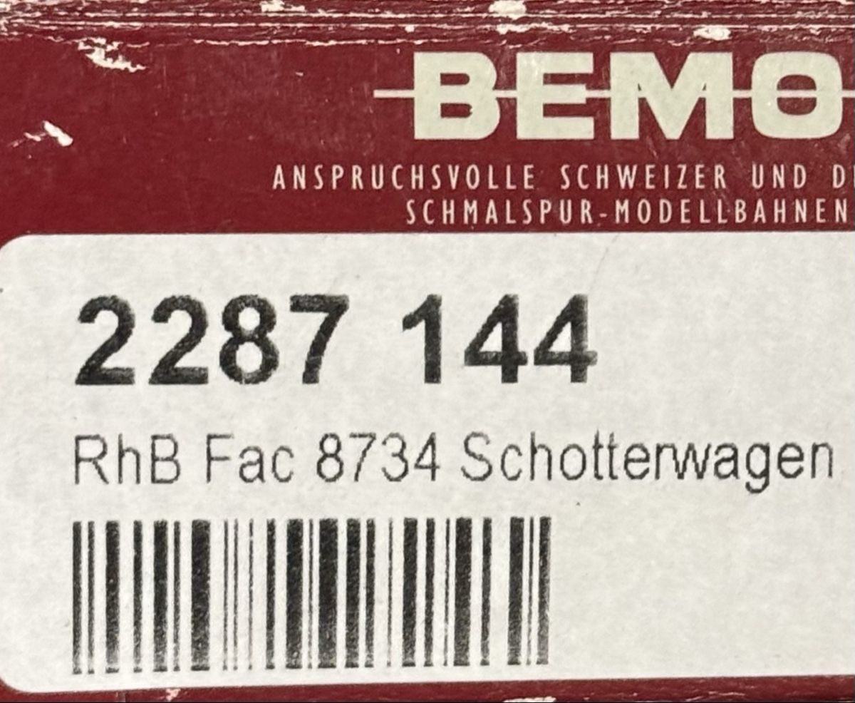 Bemo Modellini di ferrovie: Bemo RhB Schotterwagen – Usato da Thusis venduto da Jasmin1991995 1
