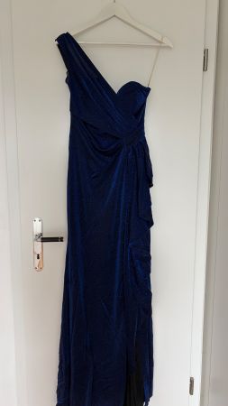 Blaues glitzer Kleid