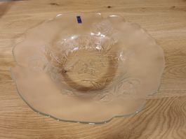 Elegante Glasschale von Crescendo France, ca. 32cm 🌹🍽️