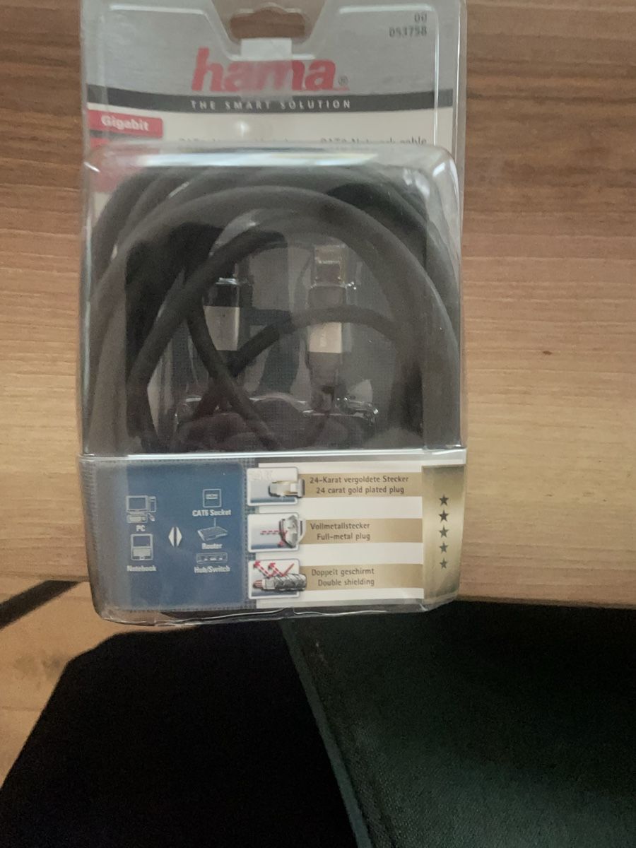Hama Cavi: CAT 6 Netzwerkkabel 5 m Fa. HAMA – Nuovo e nell'imballaggio originale da Widnau venduto da san_qd7m