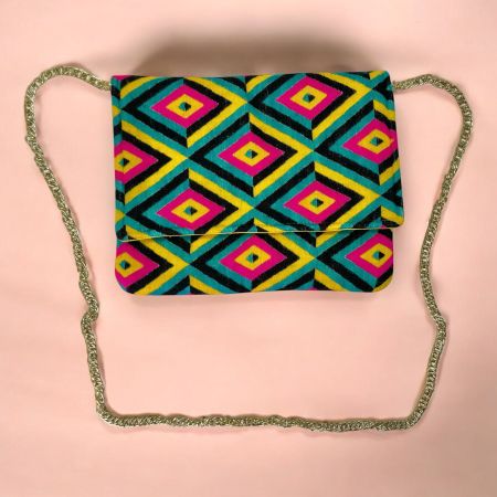 Sac bandoulière Wild TRAVIS - motif géométrique multicolore