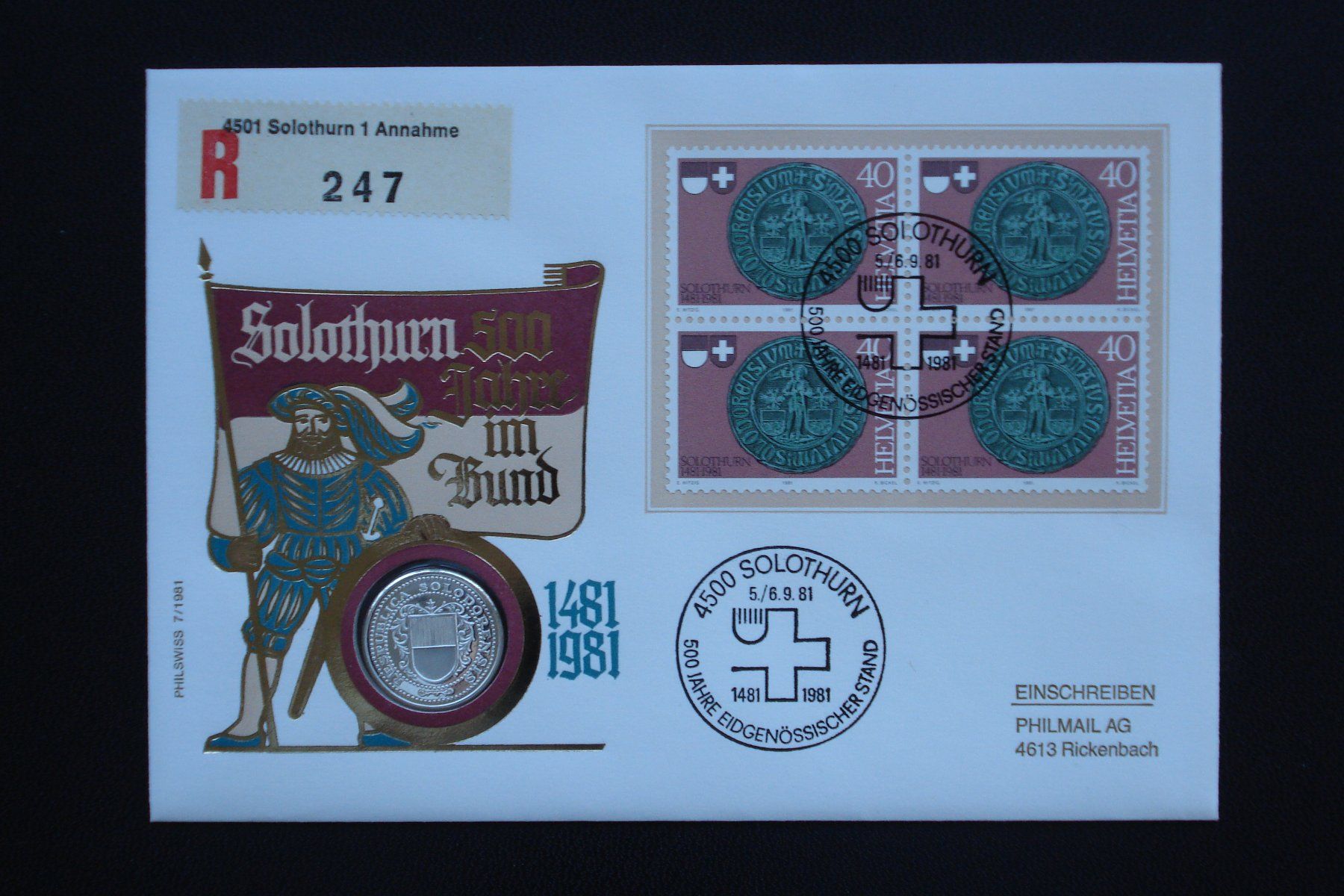 Medaillen: Silber Numis-Briefe Kantos-Jubiläum – Neu (gemäss Beschreibung) aus Bösingen von mabo112 3