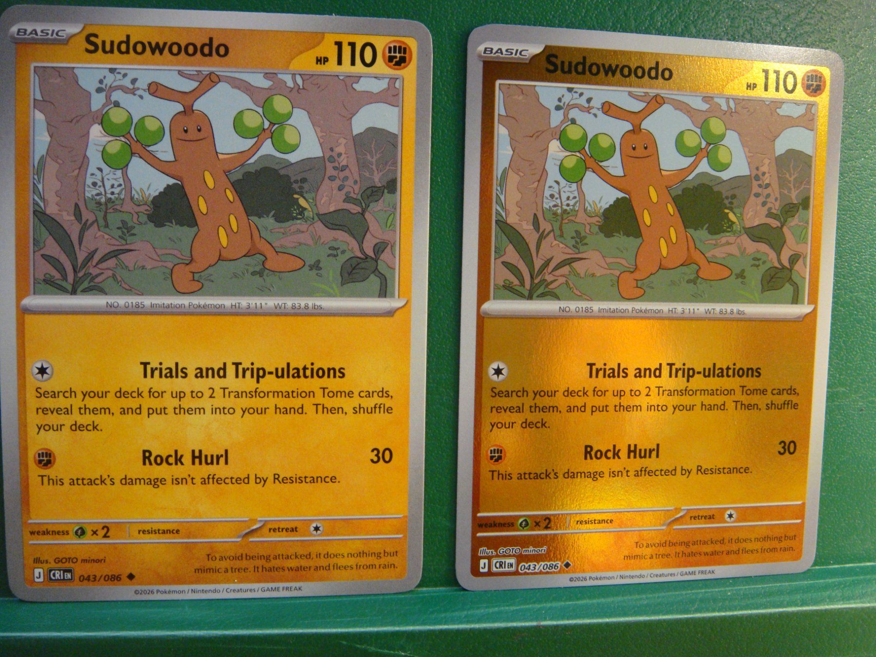 Pokémon Carte collezionabili: Cartes Pokémon Sudowoodo – Nuovo (secondo la descrizione) da sugiez venduto da Svicente