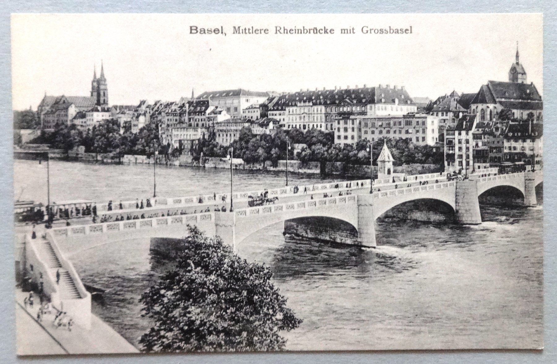 Cartes postales: Basel, Mittlere Rheinbrücke mit Grossbasel – D'occasion à Fétigny par Billy2miny