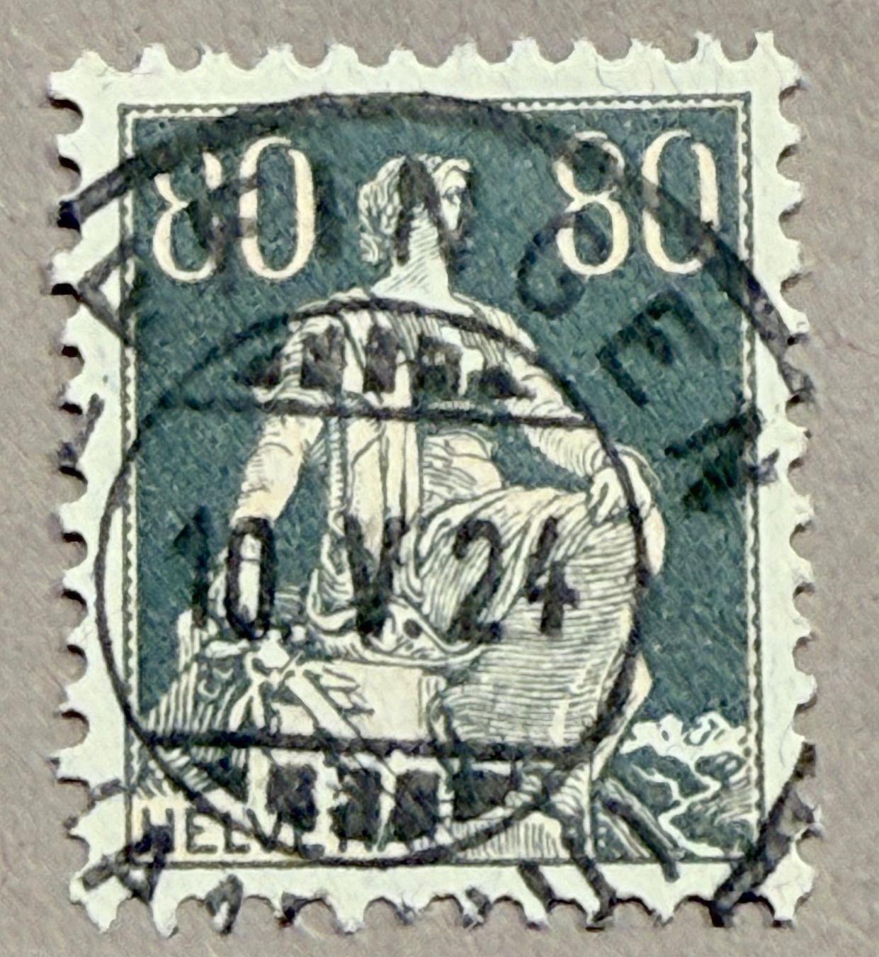 Alle Briefmarken: 181 Helv.Schwert Vollstempel Effingen – Gebraucht aus Steinhausen von yukon26