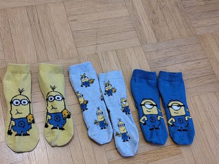Coole Minions Socken, 3 Paar Grösse 24-26