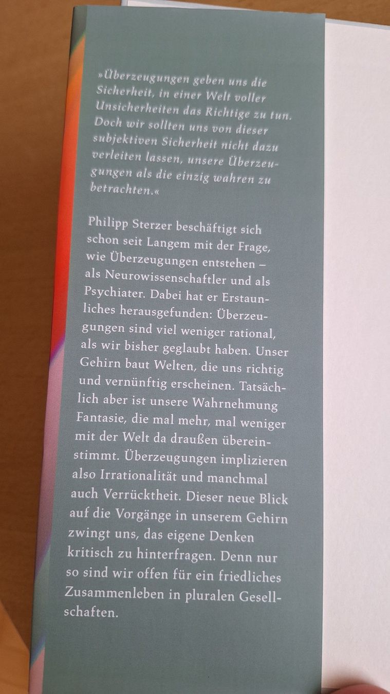 Libri: Die Illusion der Vernunft von Philipp Sterzer – Usato da Dättlikon venduto da Winti13 4