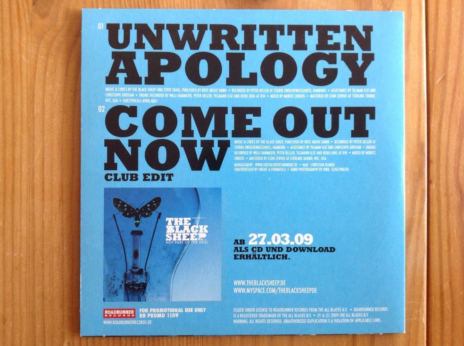 CDs: The Black Sheep - Unwritten Apology – Neu (gemäss Beschreibung) aus Aigle von St_anger 1