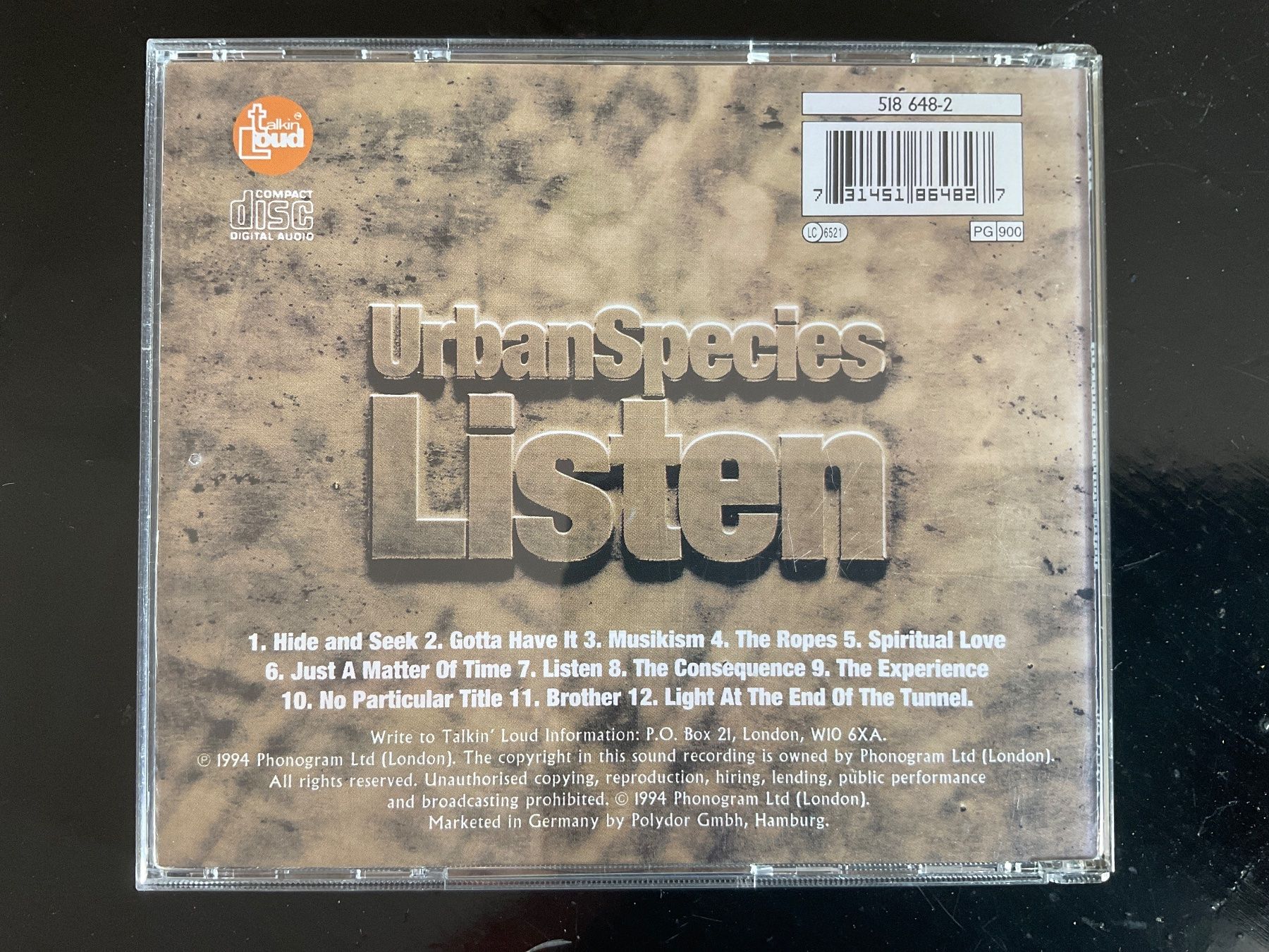 CD: Urban Species Listen CD – Usato da Delémont venduto da vinylfreak01 1