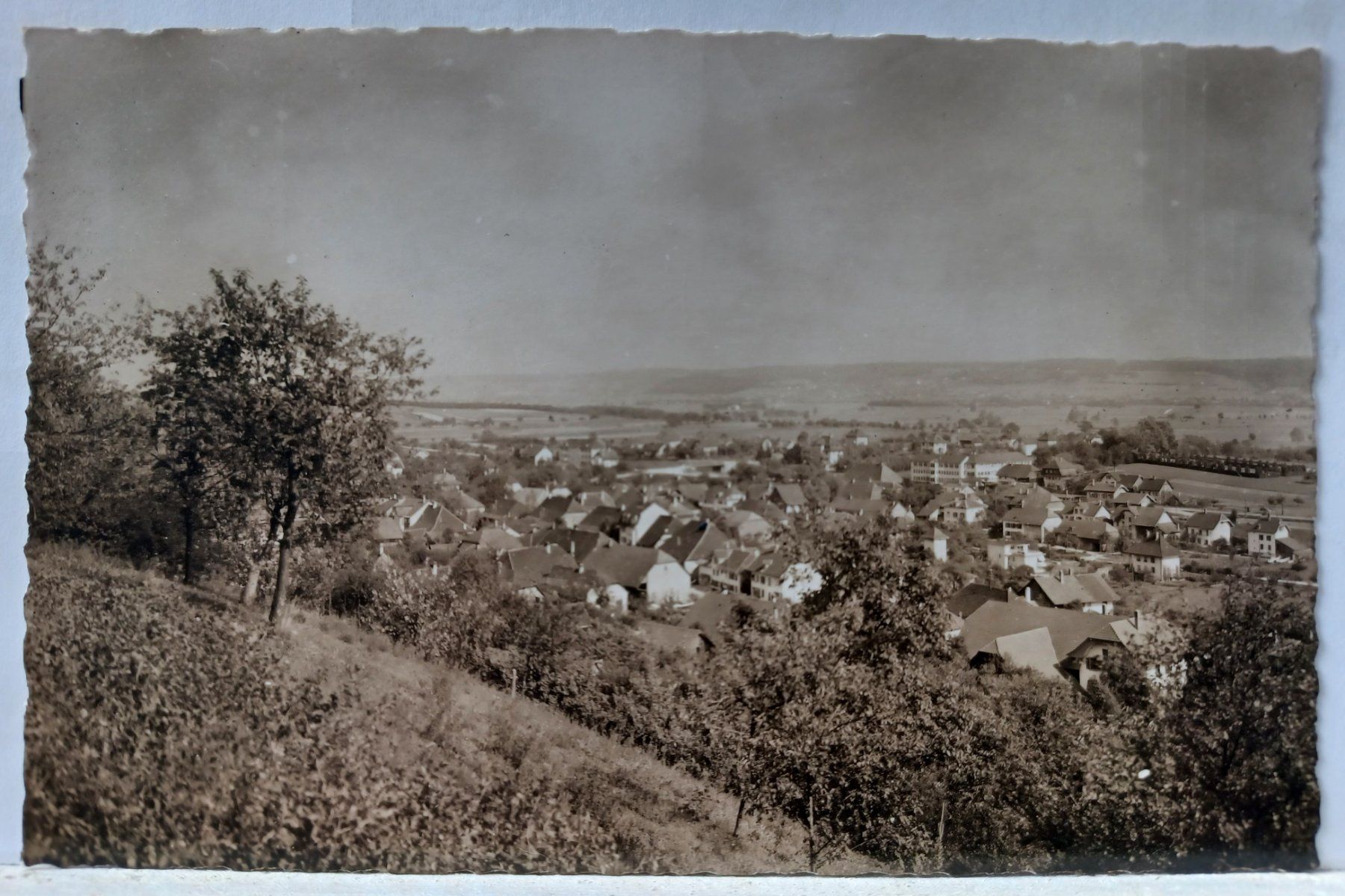 Ansichtskarten: Lengnau, BE, Gesamtansicht, – Gebraucht aus Aarau Rohr von mgvw