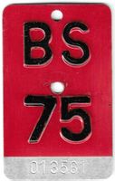 Velonummer Basel Stadt 1975 BS 75