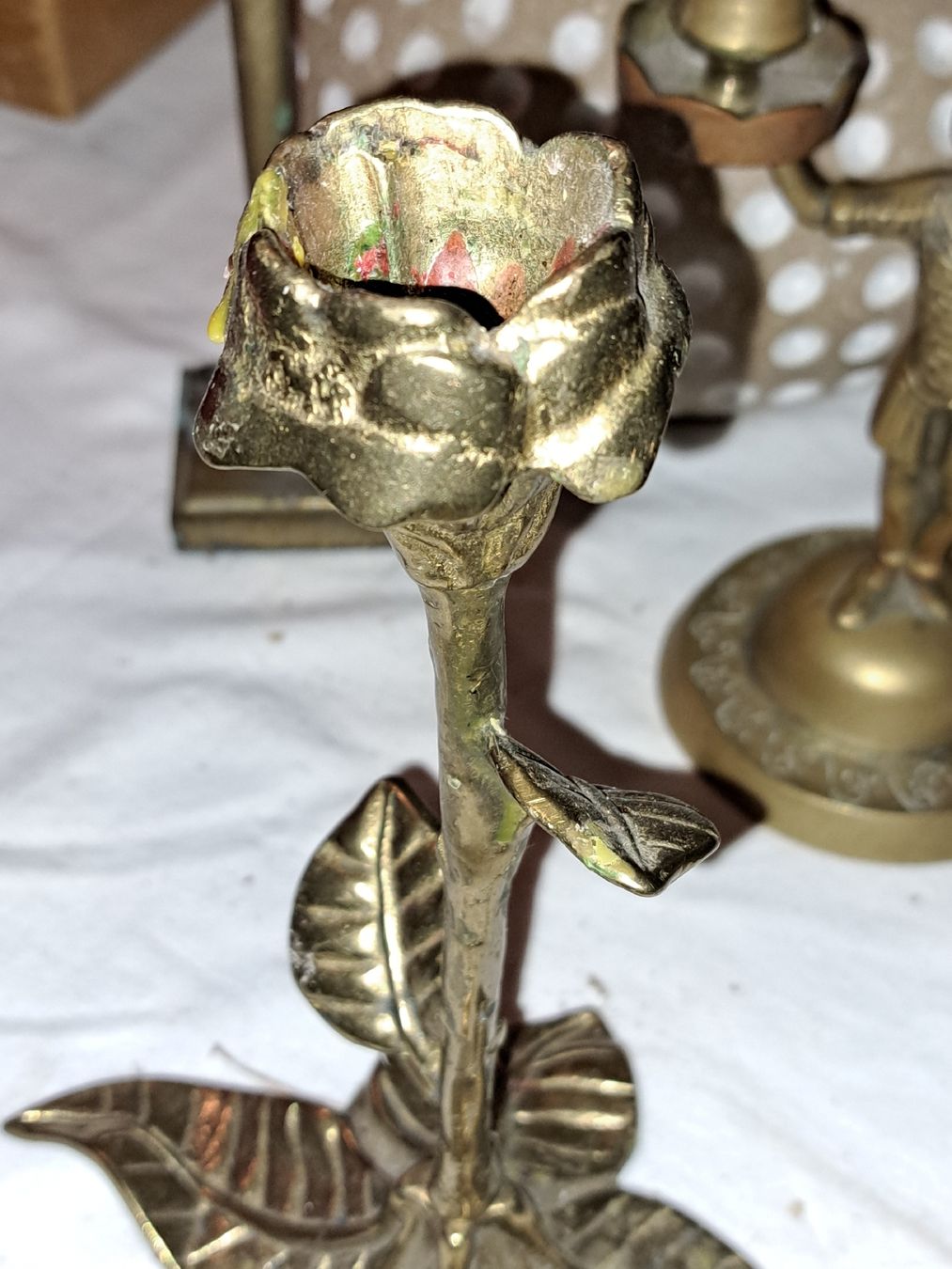Portacandele: antiker Kerzenständer Rose – Usato da Kölliken venduto da Upcycling-by-Mc-TAM 2
