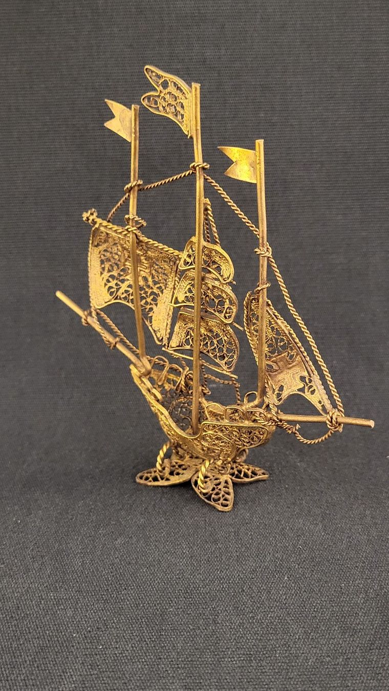 Statuette: Filigranes Segel-Schiff – Usato da Basel venduto da spinne02 3