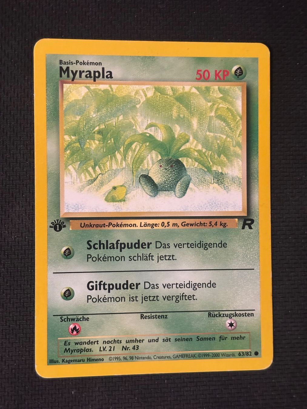 Pokémon Carte collezionabili: Pokemon Myrapla 63/82 WOTC Team Rocket 1st Edition DE – Usato da St. Gallen venduto da KantoKarten