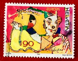  Nr.1052 Clown mut Requisiten  GESTEMPELT  2002  