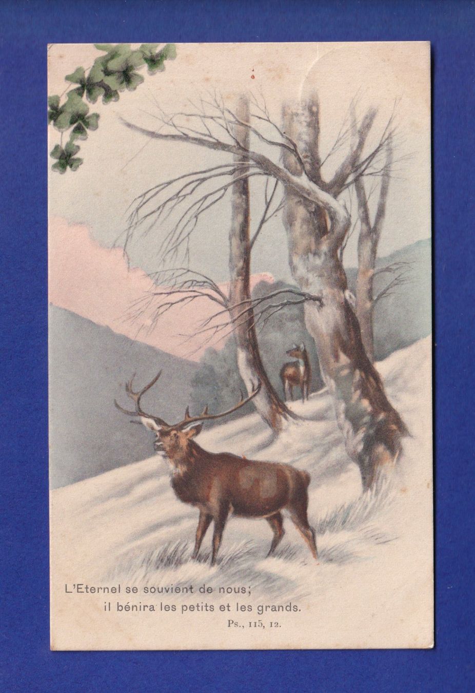 Cartoline postali: CERF et BICHE - Verset – Usato da Pully venduto da nicecards-shop