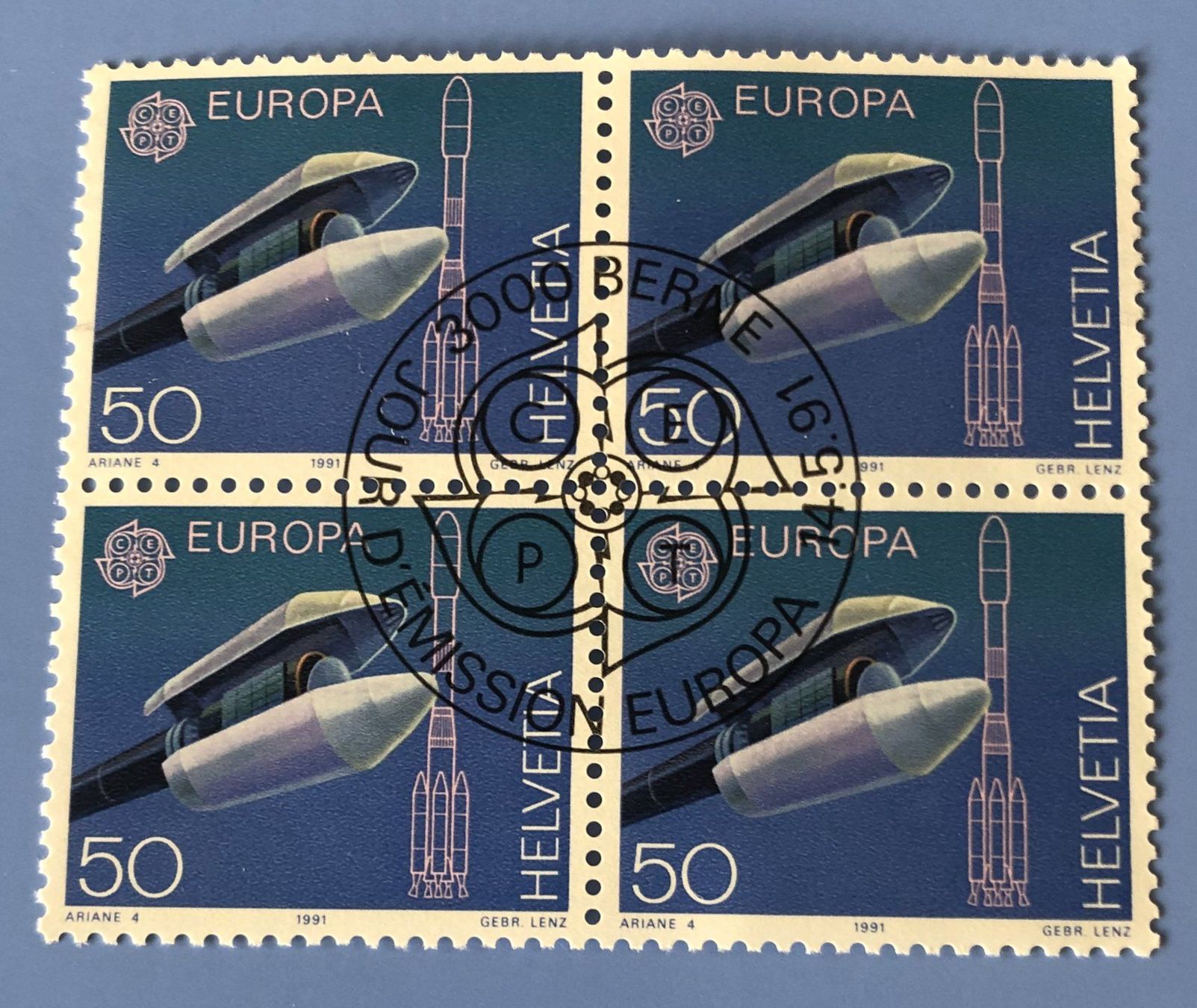 Francobolli di propaganda: 4 er Block Nr.812 mit Vollstempel Bern – Usato da Aarau venduto da Billa007