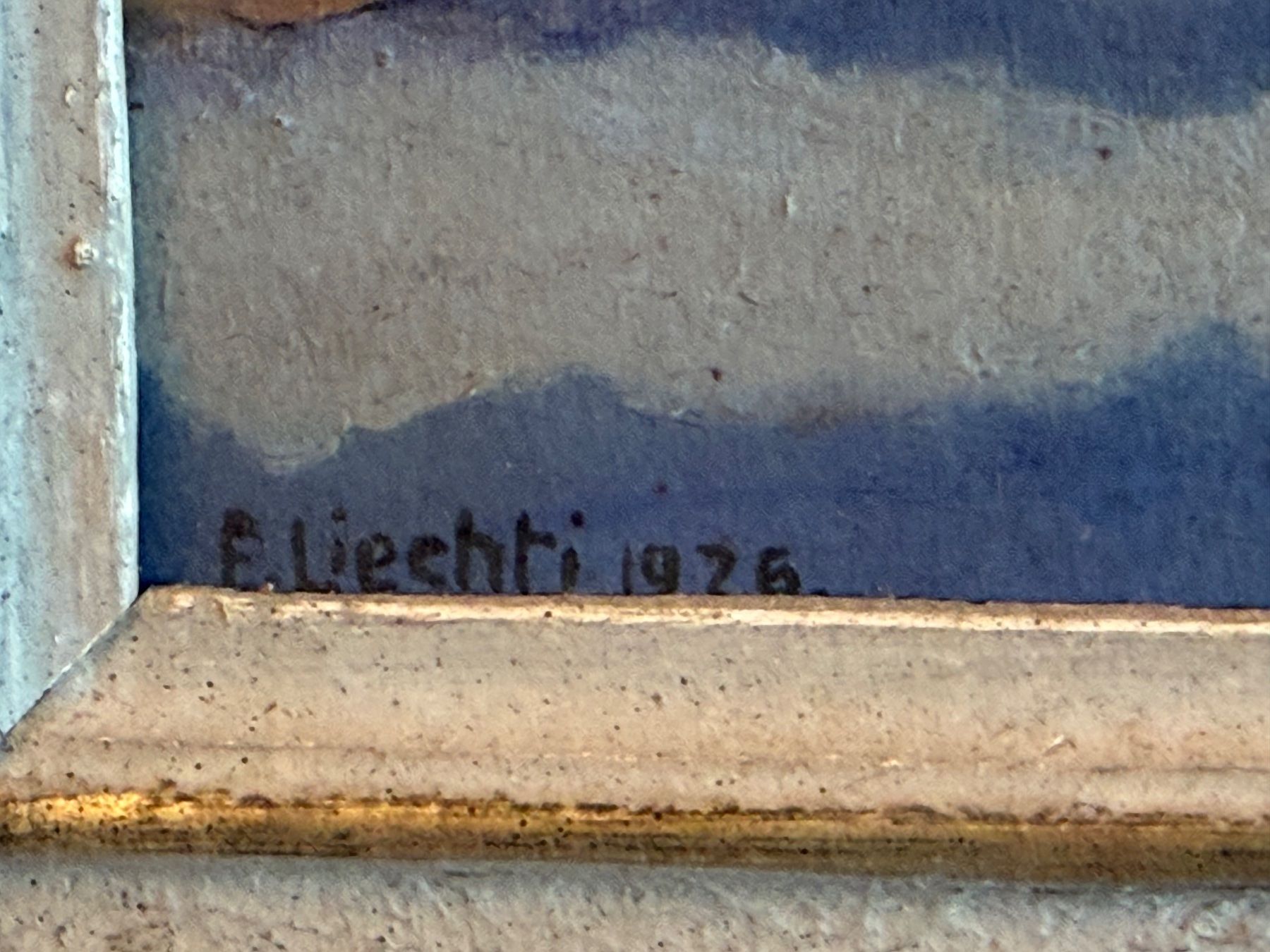 Dipinti: Vintage Ölgemälde Bergdorf Seereflexion 1926 – Usato da Basel venduto da PAUL_ART 6