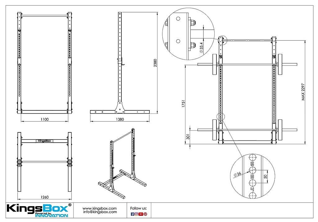 Accessori: KingsBox Outdoor Mighty Squat Rack SX-15 – Usato da Flims Dorf venduto da jensn1 3