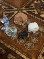 Konvolut 5 Elefanten Figuren verschiedene Materialien