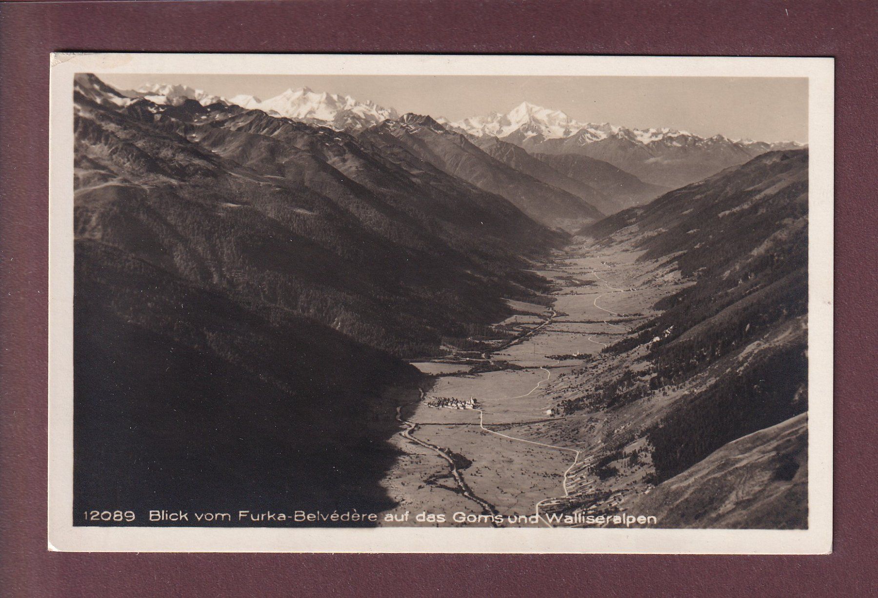 Ansichtskarten: GOMS und Walliseralpen – Gebraucht aus Pully von nicecards