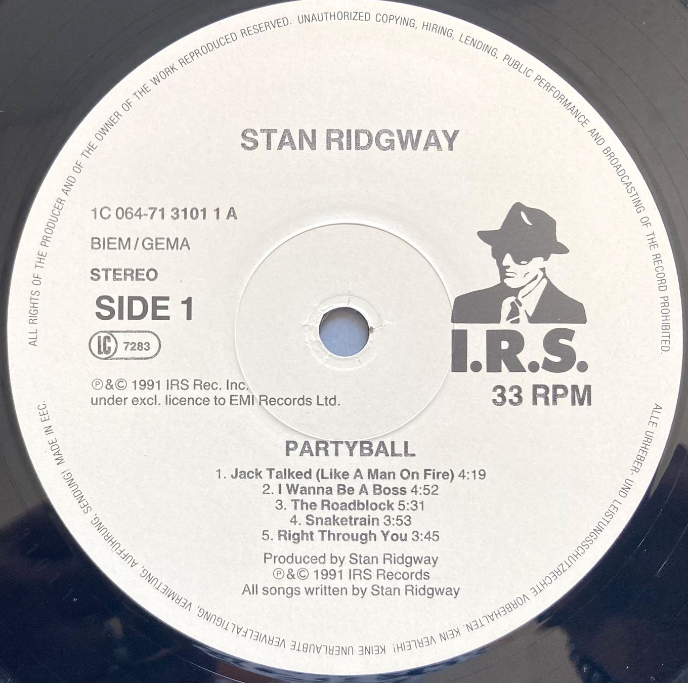 Dischi in vinile: STAN RIDGWAY - PARTYBALL – Usato da Poliez-Pittet venduto da Newtown-Records 3