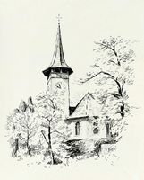 PEINTRE VAUDOIS - Charles Egly - Eglise de Gerzensee