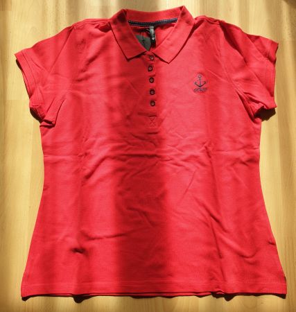 Chicorée Damen Poloshirt Gr. XL rot Baumwolle Top Zustand