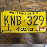 🇨🇦 Autoschild, Alberta KNB-329 - Kanada 