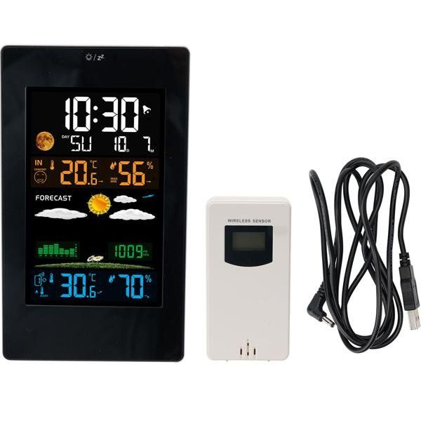 Altro per la casa: Wetterstation mit Farbdisplay, Aussensensor, Wecker, Ladepor – Nuovo e nell'imballaggio originale da Giubiasco venduto da softmail 3