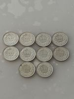 10 x 1/2 Franken 1966  Silber  Stgl