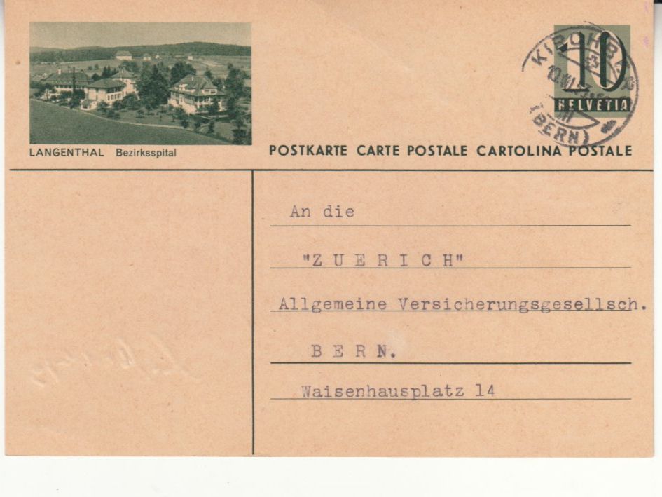 Tutti i francobolli: SGK 183.254 (Langenthal) mit ST Kirchberg – Usato da Bürglen TG venduto da StampGraf