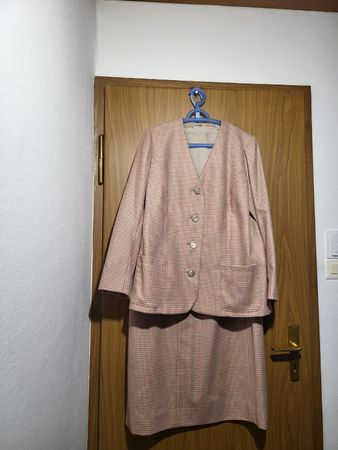 Ensemble tailleur vintage dame, laine, taille 46 automne